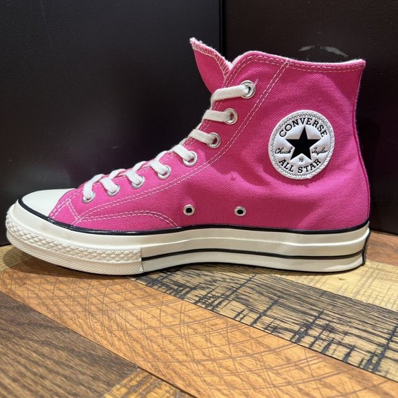 Women's CONVERSE CHUCK 70 HI Sneakers A04594C Lucky Pink Flamingo New - Picture 2 of 5
